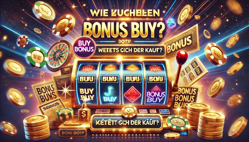 DALLE 20250327 122752 A highimpact and informative 169 banner image for a blog post titled Wie funktionieren Bonus Buy Slots Lohnt sich der Kauf How do Bonus Buy s Gute Slots kostenlos spielen